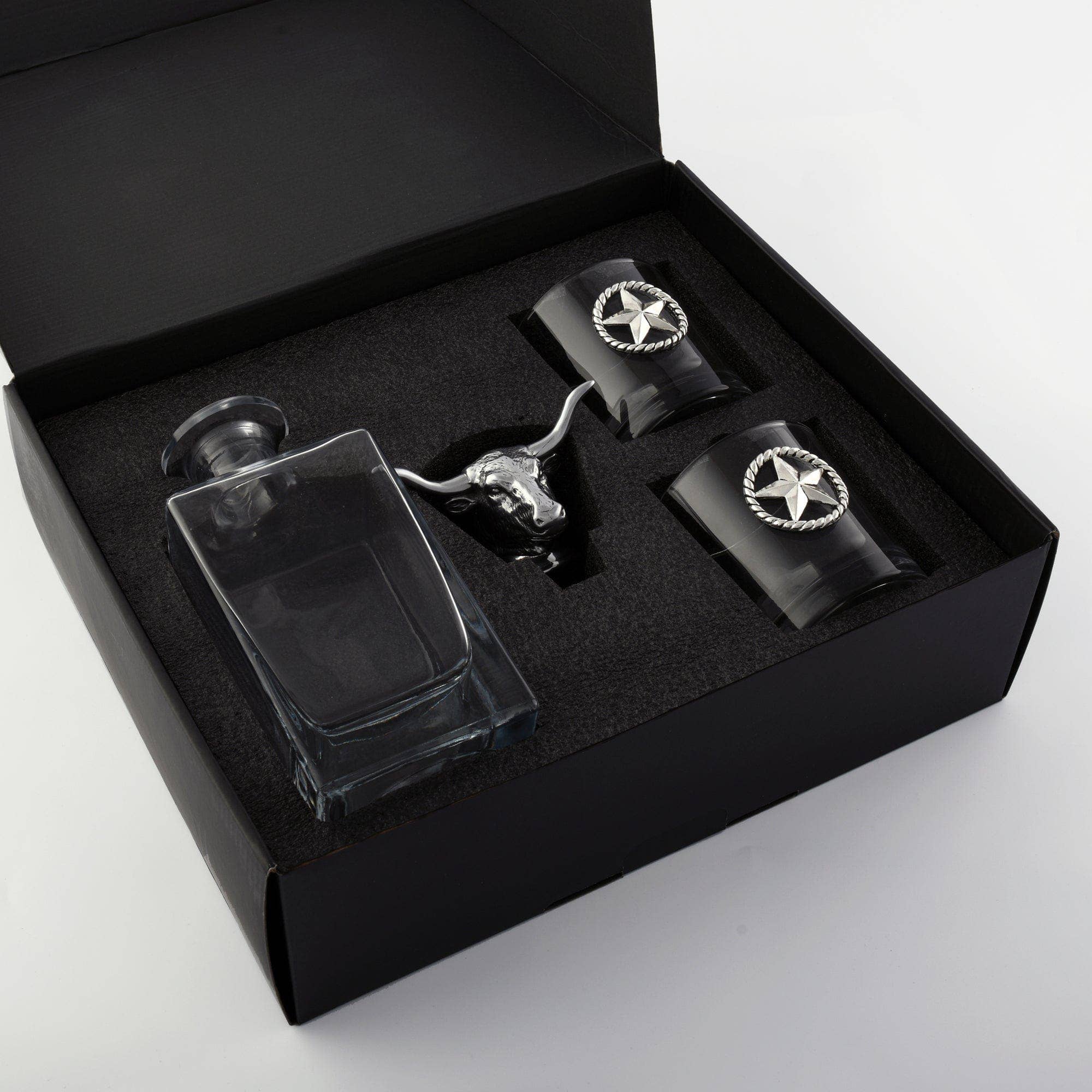 Arthur Court - Venta al por mayor Decantador - Set de jarras Longhorn con par de vasos3