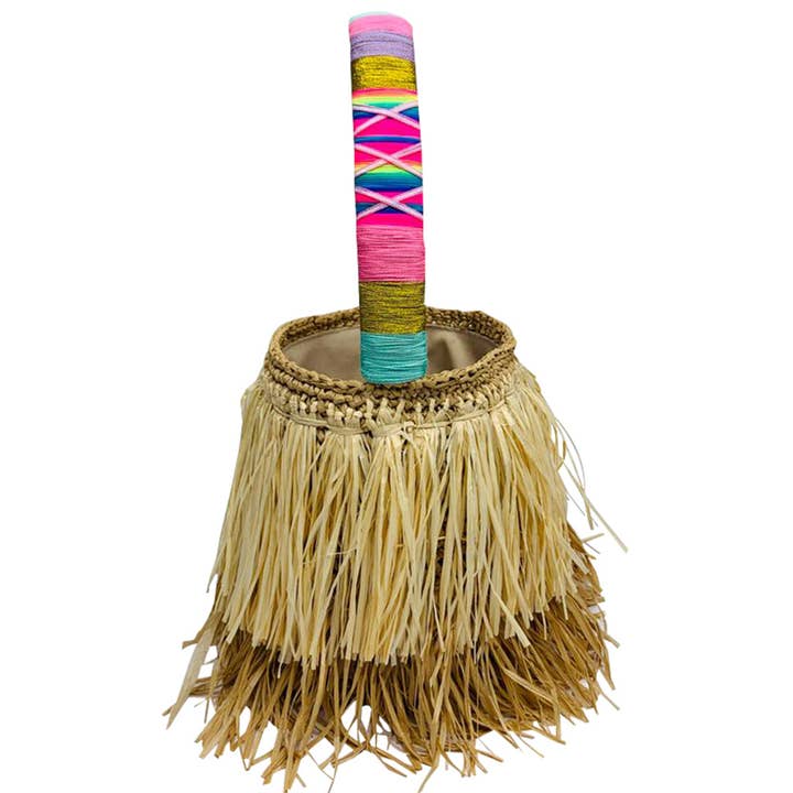 Borsa di Paglia Fuzzy Lois per la vendita all'ingrosso da parte di LE POM POM