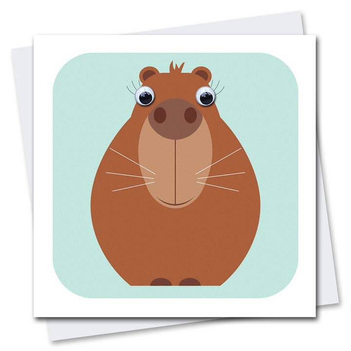 Capybara Birthday Card | Cute kids Card | Animal Cards for wholesale by Stripey Cats Cards