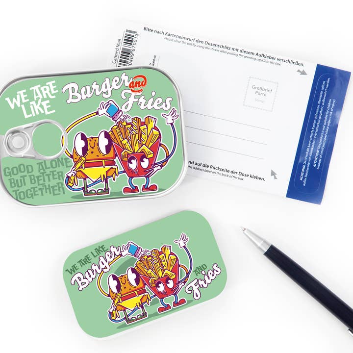 Gespänsterwald - Wholesale Everyday Greeting Card - Canned Mail "Like Burger & Fries"1