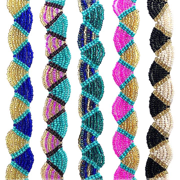 Guatemalan Triangle Pattern Seed Bead Multi Strand Bracelet for wholesale by Pichincha