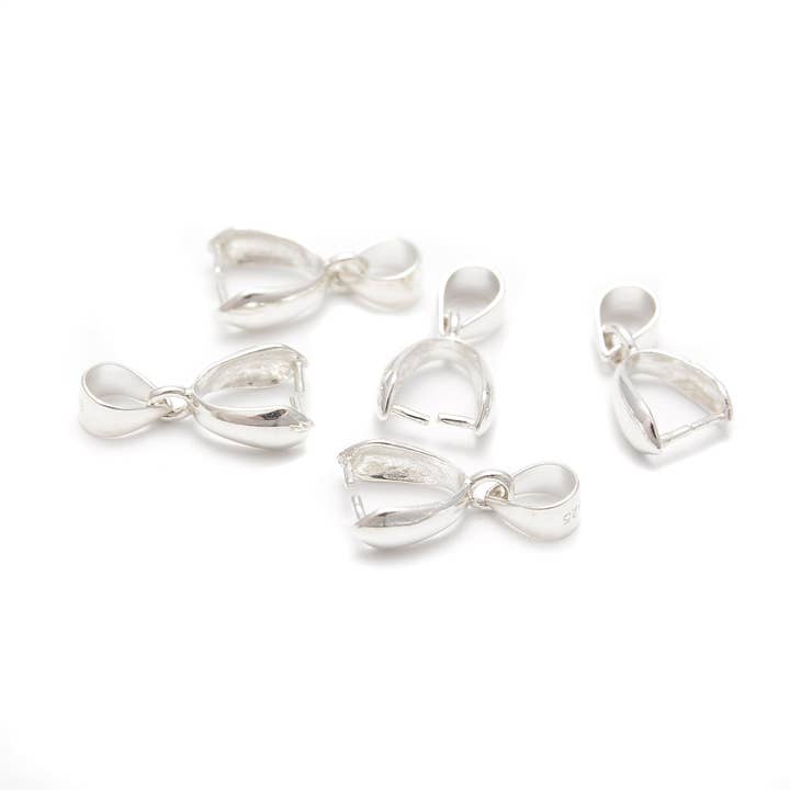 925 Sterling Pinch Bail Size 9x16mm 5Pcs Per Bag for wholesale by CRCBEADS