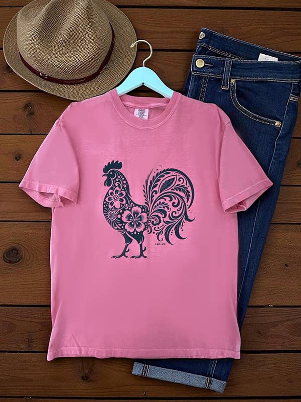 CC DTF POLLO FLORAL CAMISETAS, CAMISETAS, CAMISETAS, para venta al por mayor de L&B Life