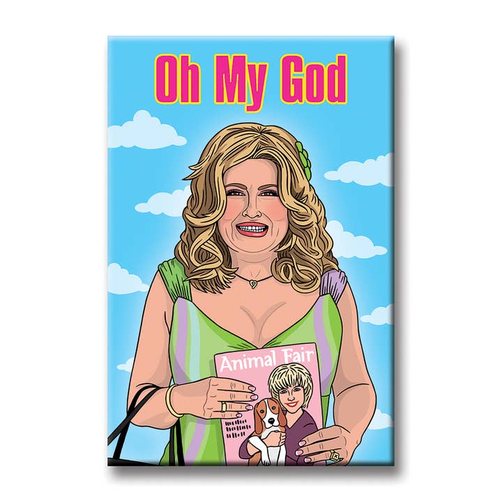 Jennifer Coolidge White Lotus OMG Magnet for wholesale by THE FOUND