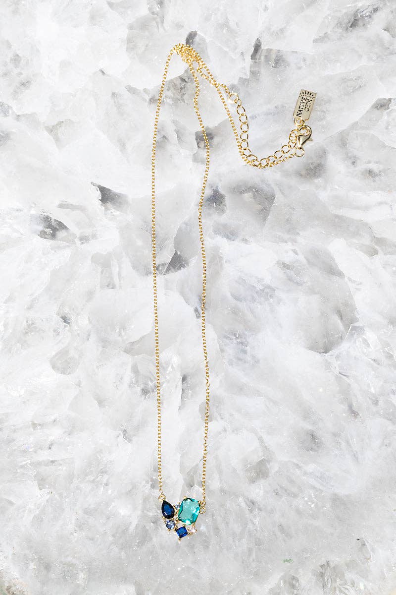 Native Gem - Vendita all'ingrosso Collana con ciondolo/pendaglio - COLLANA CON BOUQUET - PARAIBA4