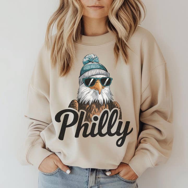 Vintage Philadelphia Football Sweater voor wholesale door Hello Team Spirit