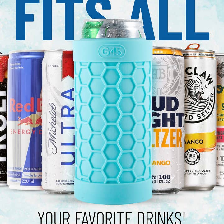 G45 Slim Can Cooler, Silicone Rubber, 12 oz Slim Cans for wholesale by The G45