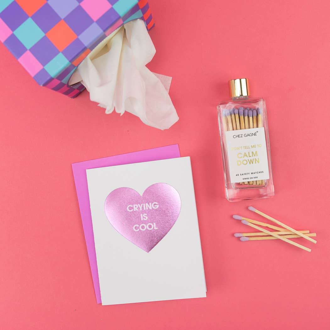 Chez Gagné - Wholesale Matches - Don't Tell Me To Calm Down - Glass Bottle Safety Matches - Lavender1