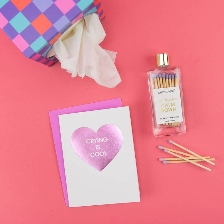 Chez Gagné - Wholesale Matches - Don't Tell Me To Calm Down - Glass Bottle Safety Matches - Lavender1