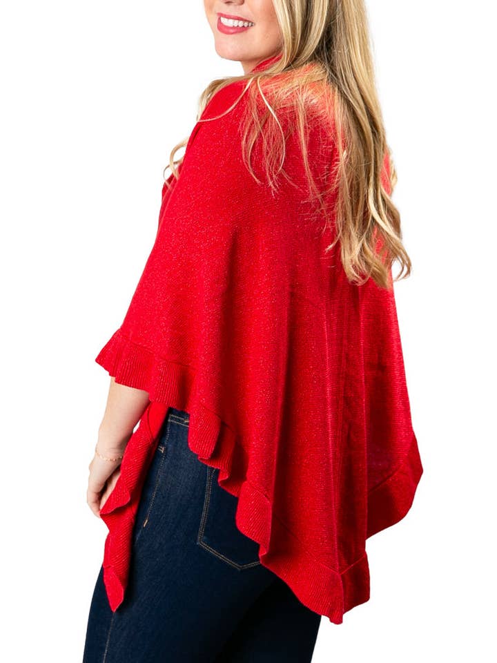 Ava Metallic Lightweight Wrap - Year Round Sparkle for wholesale by Top It Off