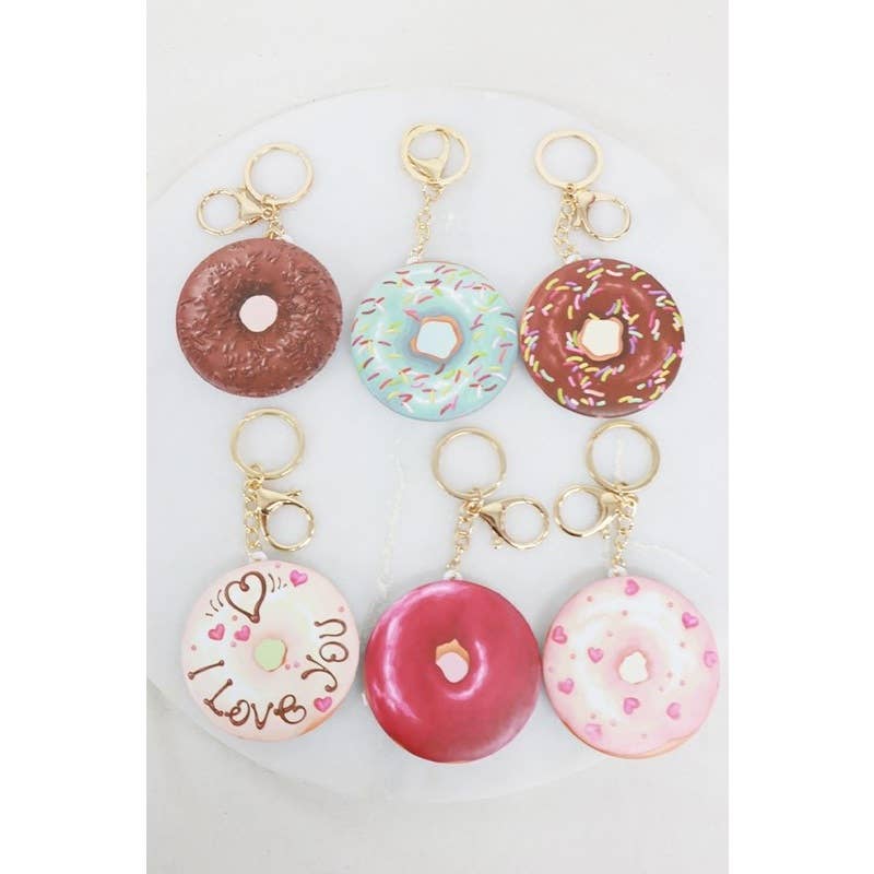 MÉLANGER LA COULEUR Miroir compact Donut avec porte-clés en vente sur Faire2