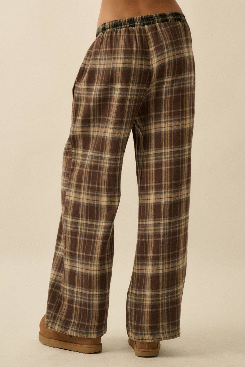 Promesa USA - Wholesale Pants - Women's - Plaid Flannel Wide-Leg Drawstring Pants18