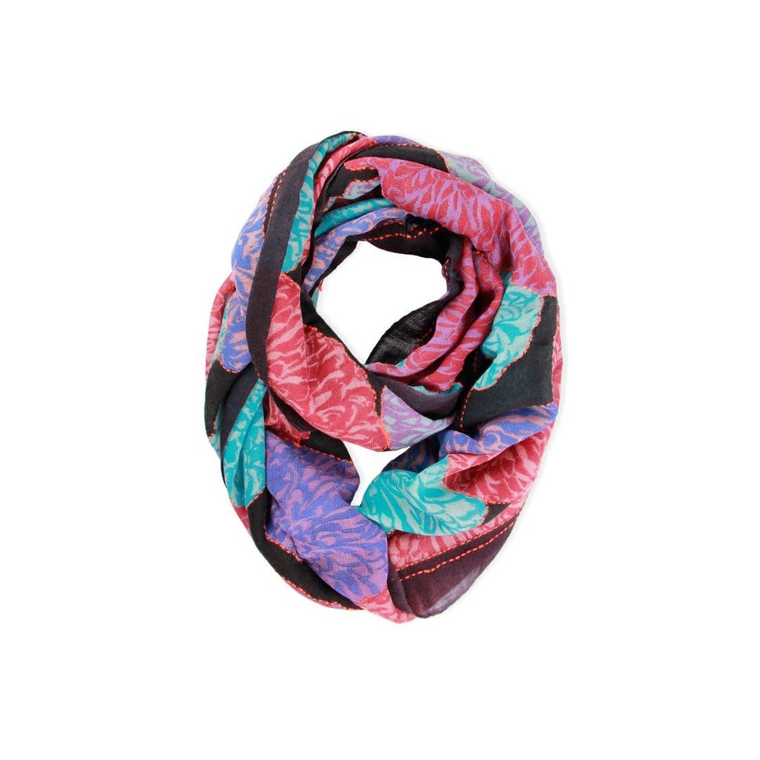 Morado Floral Infinty Scarf for wholesale by Veroma Gifts
