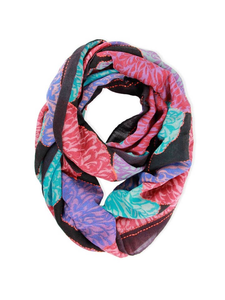 Morado Floral Infinty Schal für den Großhandel von Veroma Gifts