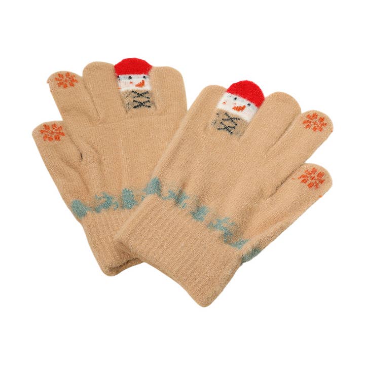 Sensibling Corp. - Wholesale Gloves - Women's - Christmas Theme Pattern Smart Touch Winter Gloves5