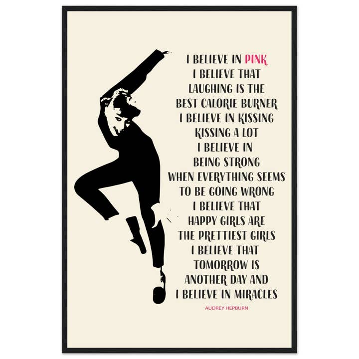 I Believe in Pink Quote Poster for wholesale by Art-O-Rama Shop