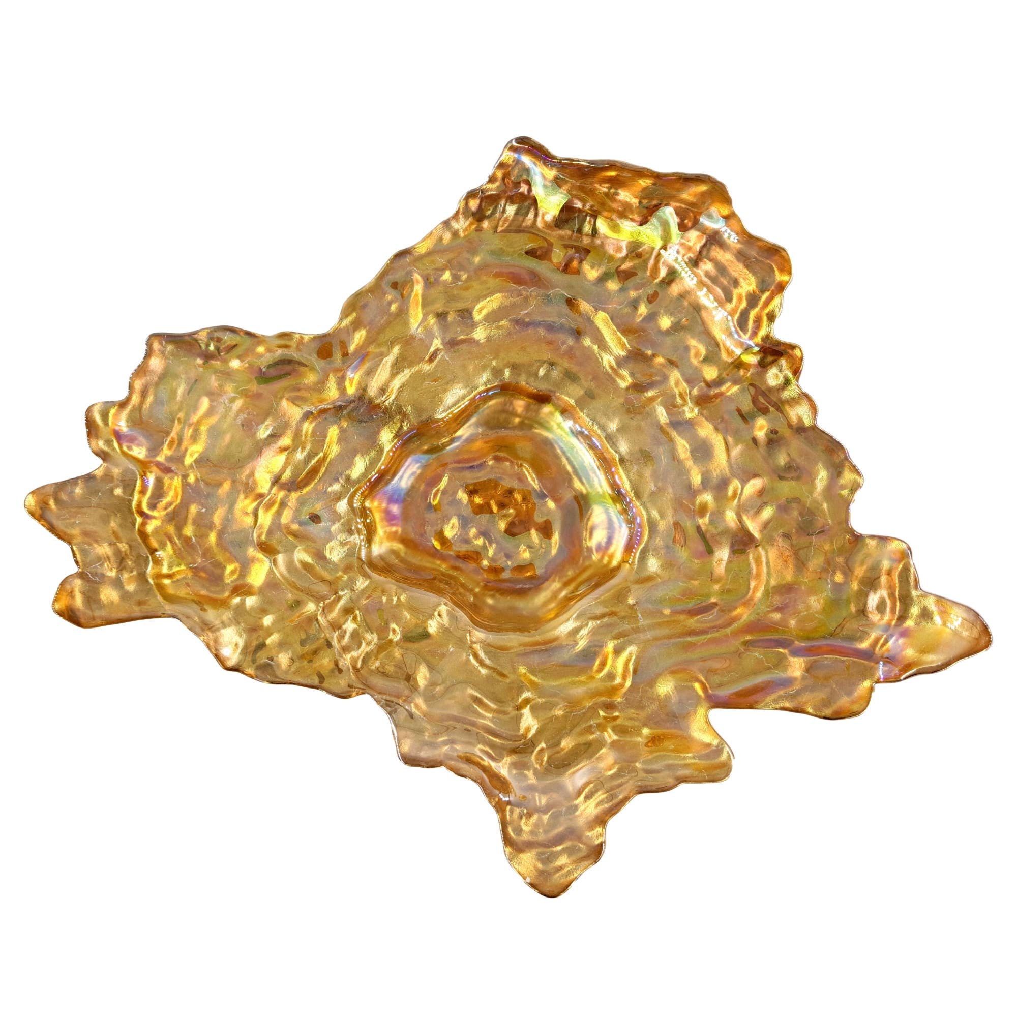 RED POMEGRANATE COLLECTION - Wholesale Decorative Plate/Dish/Bowl - OYSTER Glass Centerpiece Bowl3