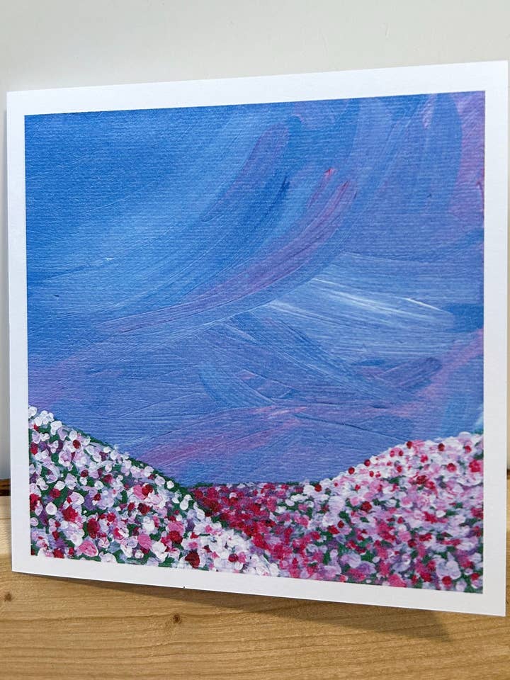 Carte Flower Field pour la vente par Emily Paints