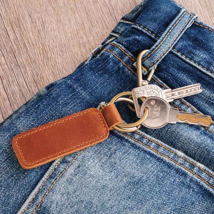 Llavero de cuero genuino para venta al por mayor de Avadir and Co