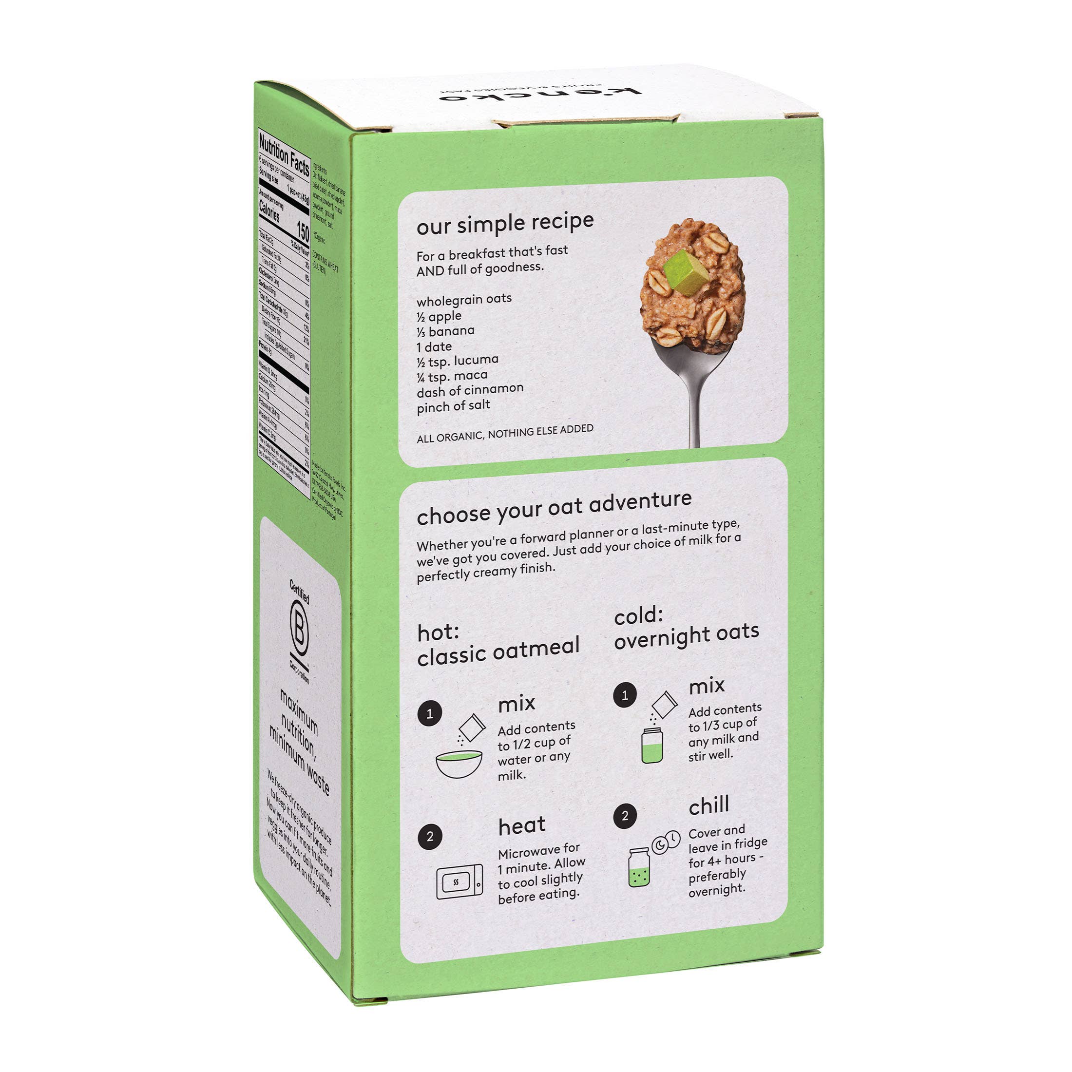 kencko - Wholesale Oats - Apple Cinnamon Organic Fruit Oatmeal Mix (6 cups)1