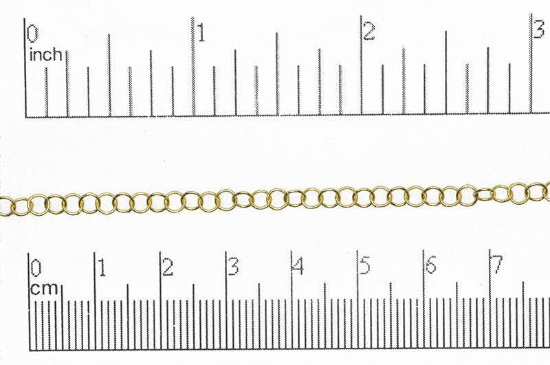 Continental Beads - Wholesale Craft Supplies - 4.2mm x 4mm Fine Round Cable Chain Sold by The Foot - CH 8444