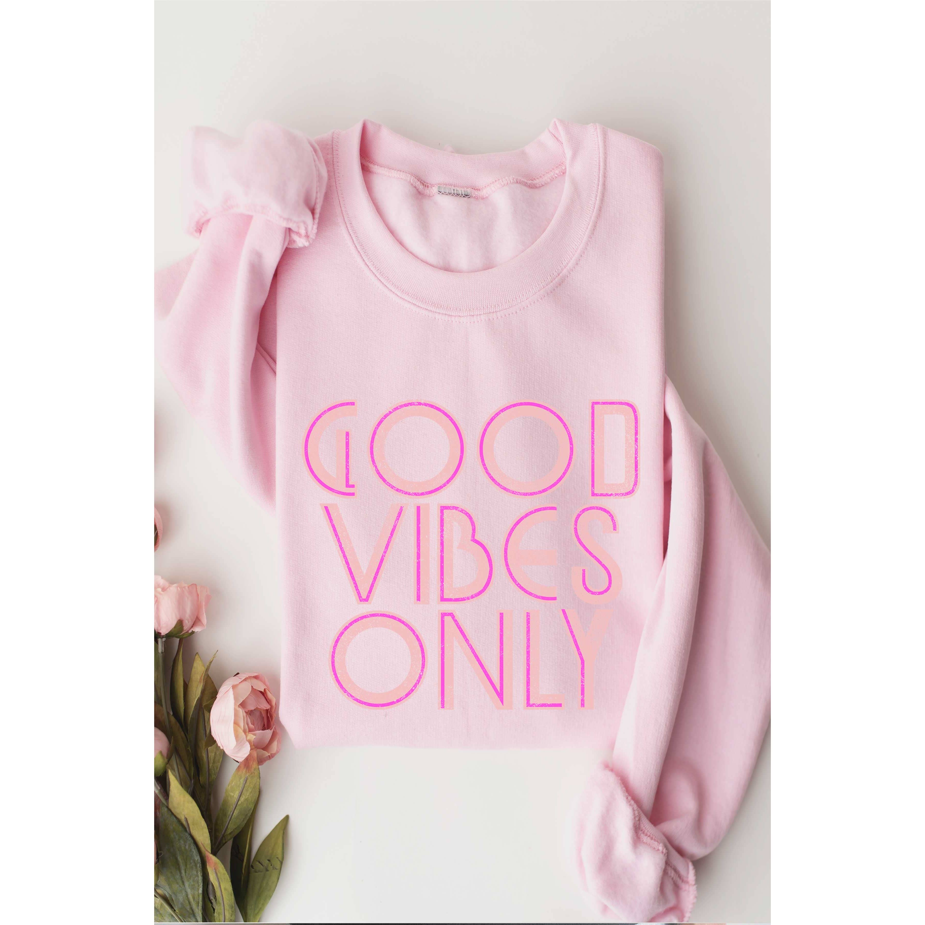 BLUME & CO. - Wholesale Graphic Sweatshirt - Women's - GOOD VIBES ONLY Graphic Sweatshirt4