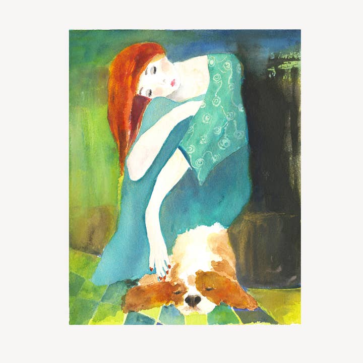 „Cavalier Sleeping“ for engroshandel hos Connie Collum Art