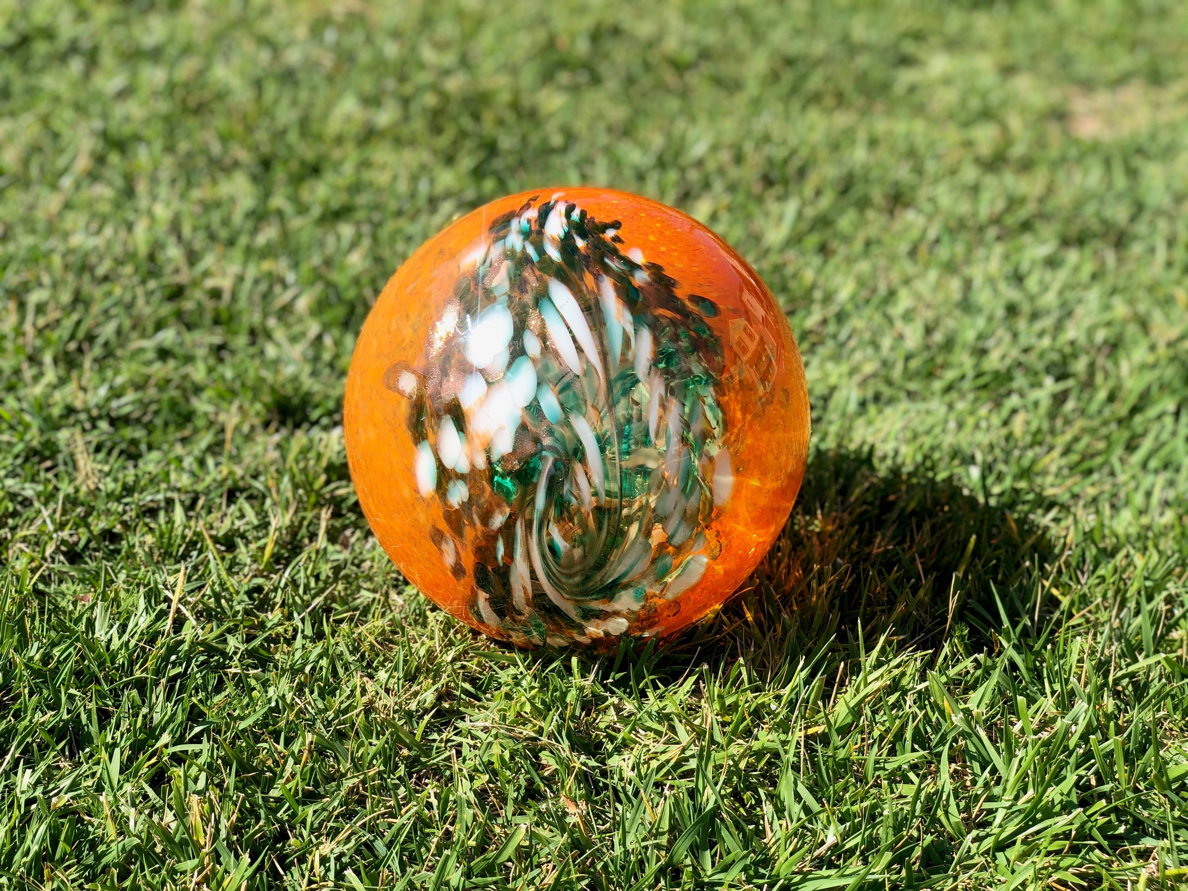 ApricotMint - Vente Bibelots/décorations d'extérieur - Orbe LED solaire en verre artistique de 10 po13