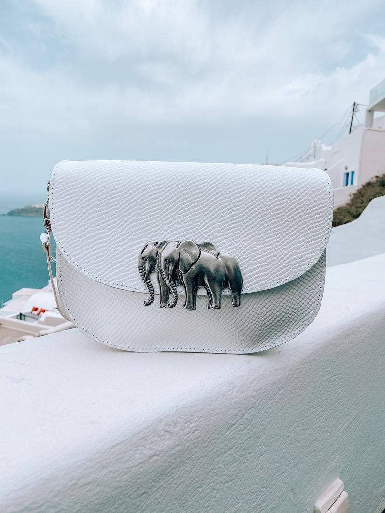 Christina Christi - Wholesale Crossbody Bag - Women's - White Leather Crossbody Bag2