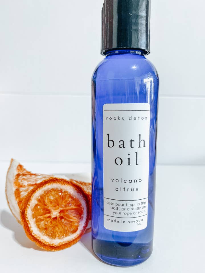 Volcano Citrus Bath Oil for wholesale by Rocks Detox