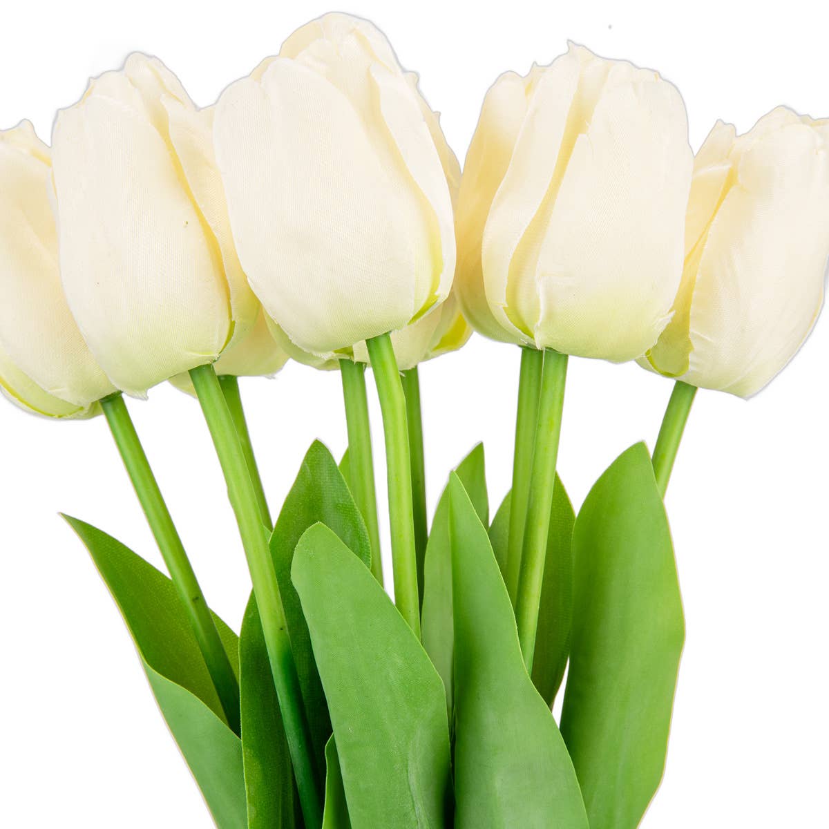 Eleganza Floral – wholesale Artificial flowers – Tulip Bunch x 9 Cream2