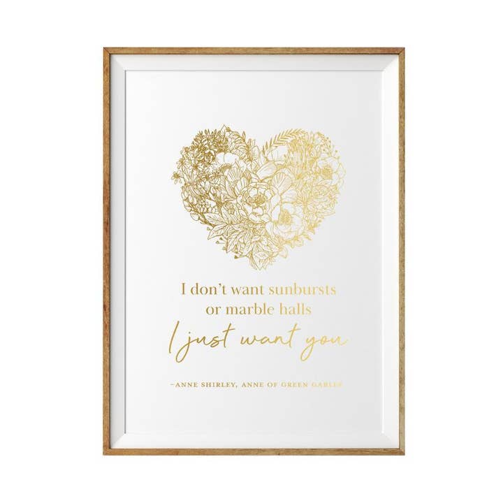 "Marble Halls" Quote Print on Heavy Weight Paper for wholesale by Shop At Sullivan