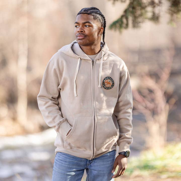 Montana Original Full Zip Hood in Atmosphere for wholesale by The Montana Way