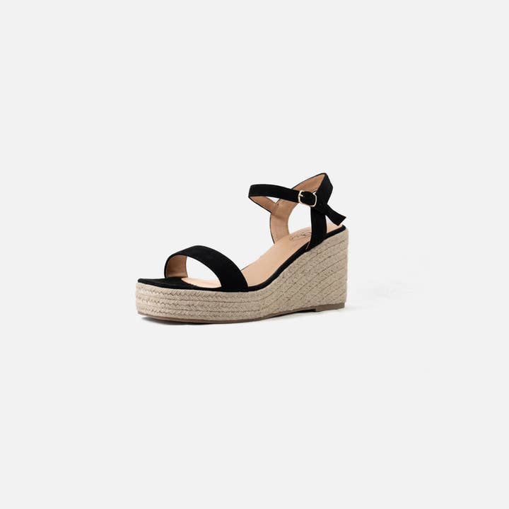 Gabylou - Vente Chaussures compensées – femme - Sandales compensées pieds larges ajustables H - Modele Vic