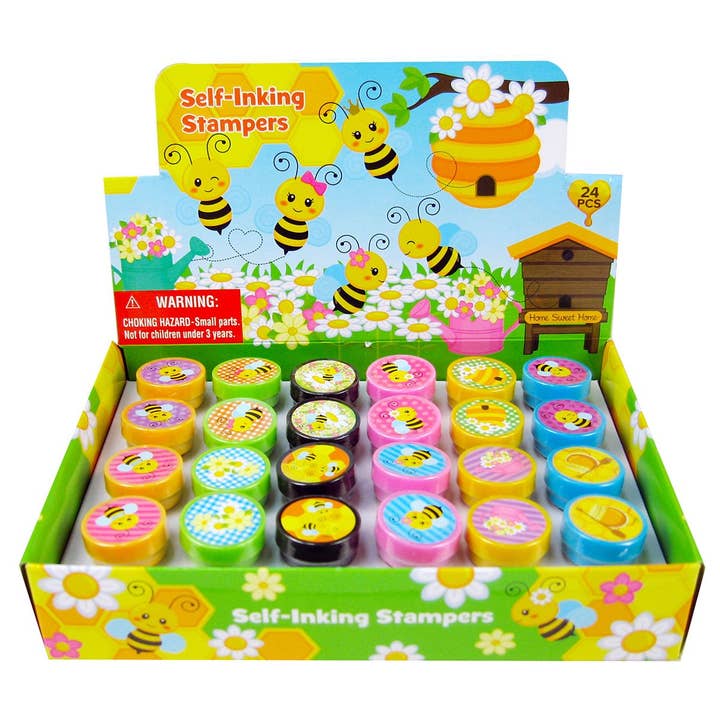 Tiny Mills - Wholesale Rubber/Decorative Stamp - Kids & Baby - Bee Stampers for Kids, Bumble Bee Party Favors