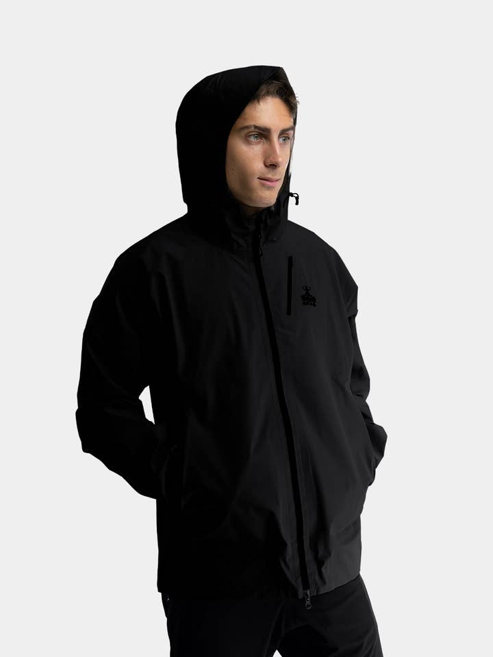Black Waterproof Hiking Jacket for wholesale on Faire8