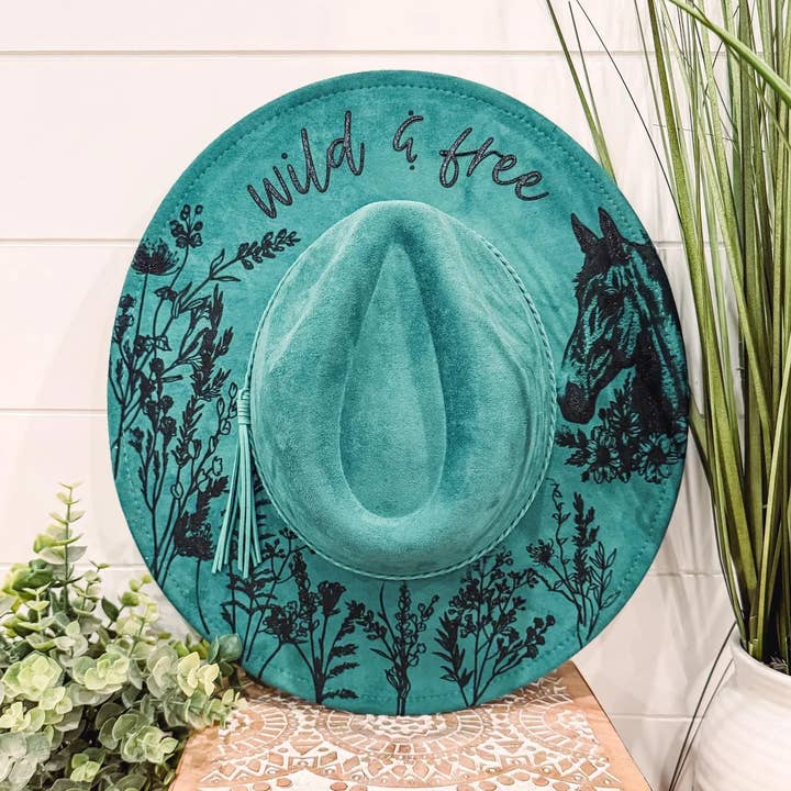 Willie & Dolly Designs - Wholesale Fedora - Women's - Engraved Floral Horse Hat0