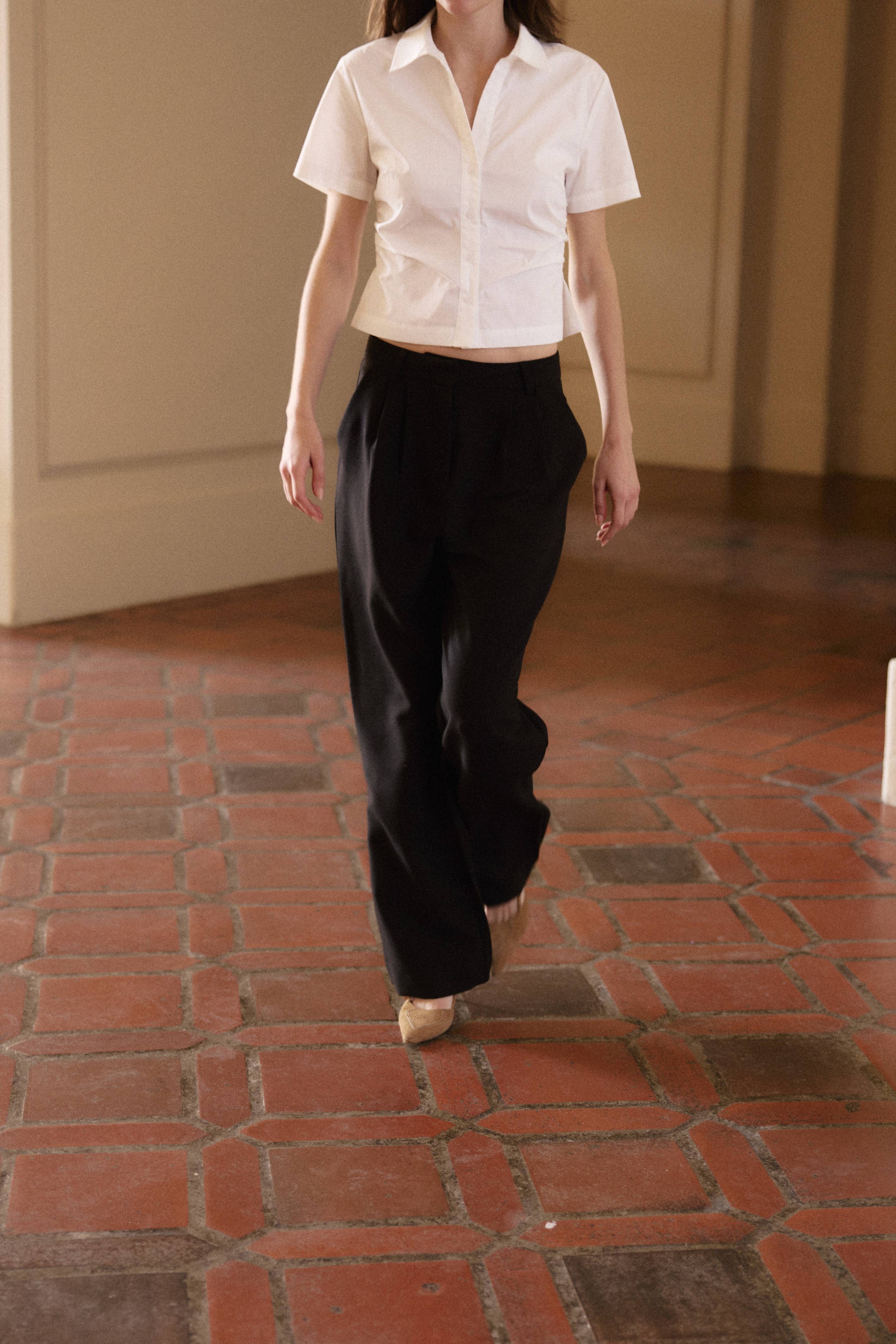 MOD REF - Wholesale Shirt - Women's - The Saxon Top | Short Sleeve Button-Down Shirt11