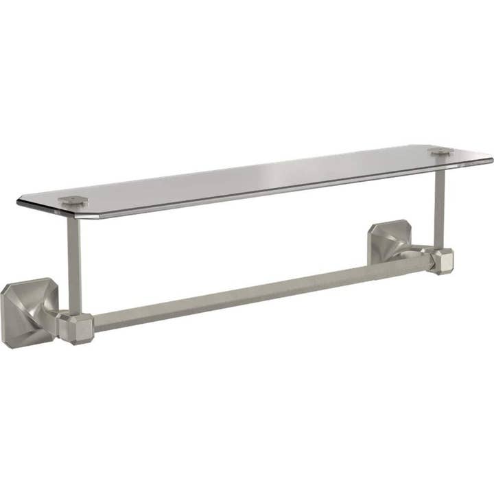 Franklin Brass 18" Napier Towel Bar with Glass Shelf for wholesale by UBM Wholesale