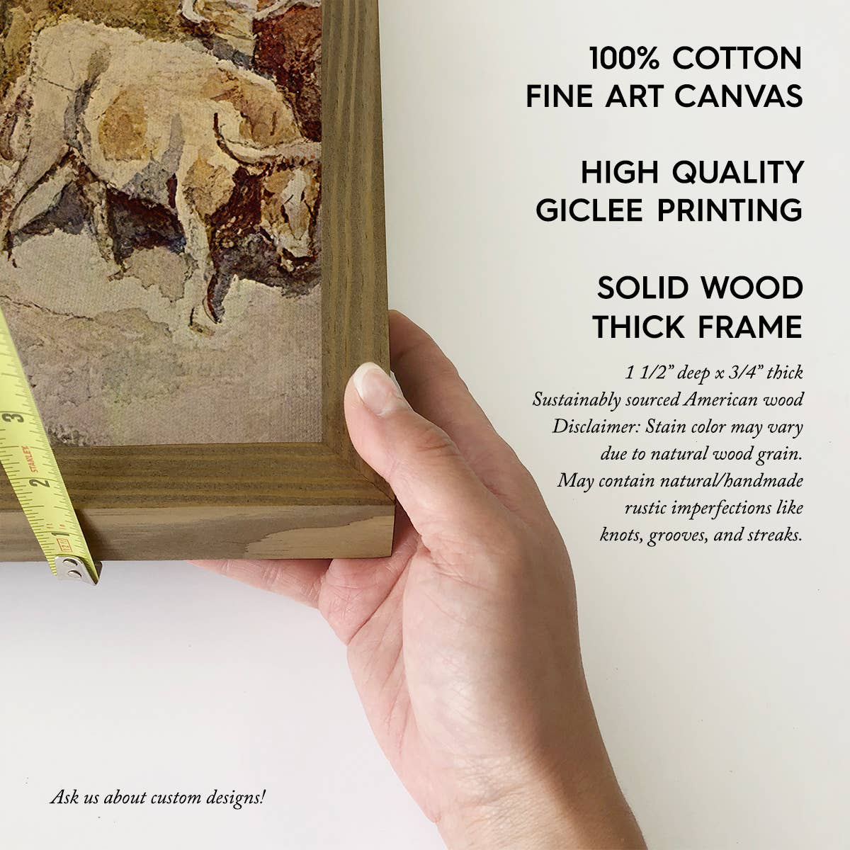 Hangout Home - Wholesale Art Print - Cowboy Cattle Drive - Ranch House Canvas Art - Wood Framed7