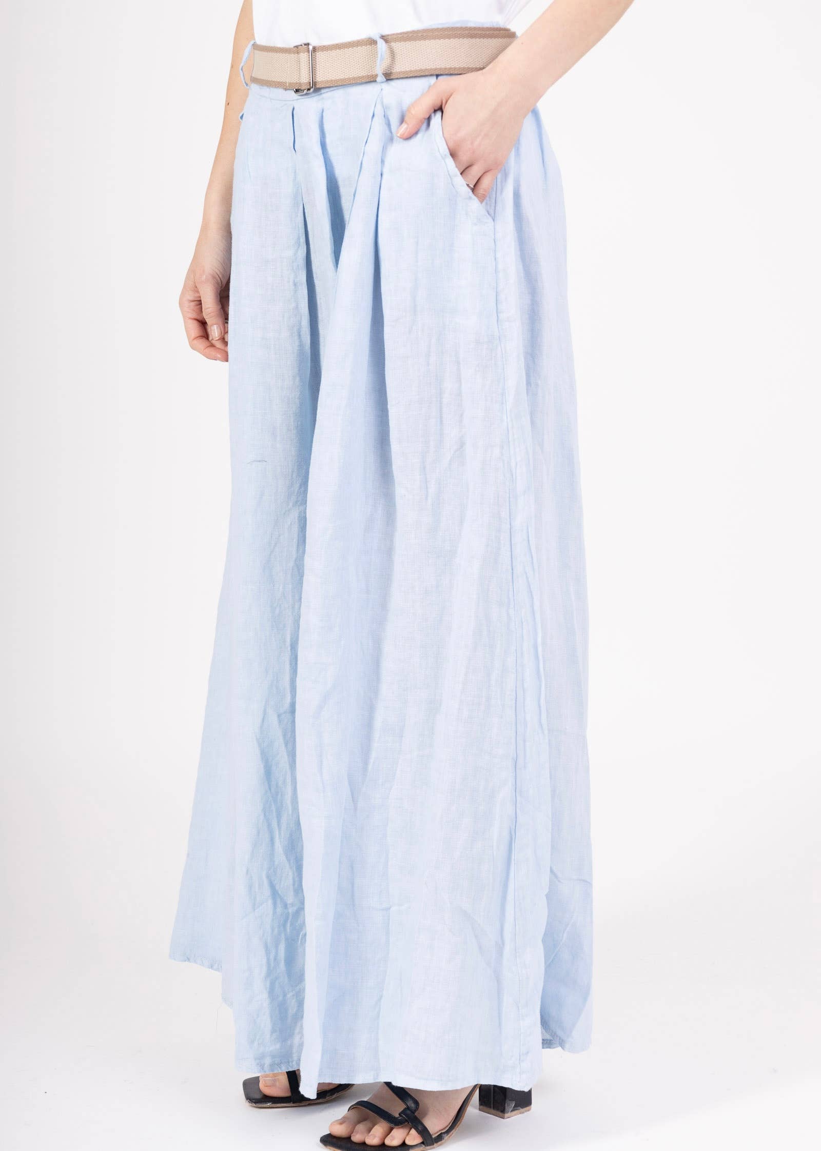 LINEN & COTTON HOUSE - Wholesale Pants - Women's - 22503 100% LINEN TROUSERS WITH BELT AND POCKETS24