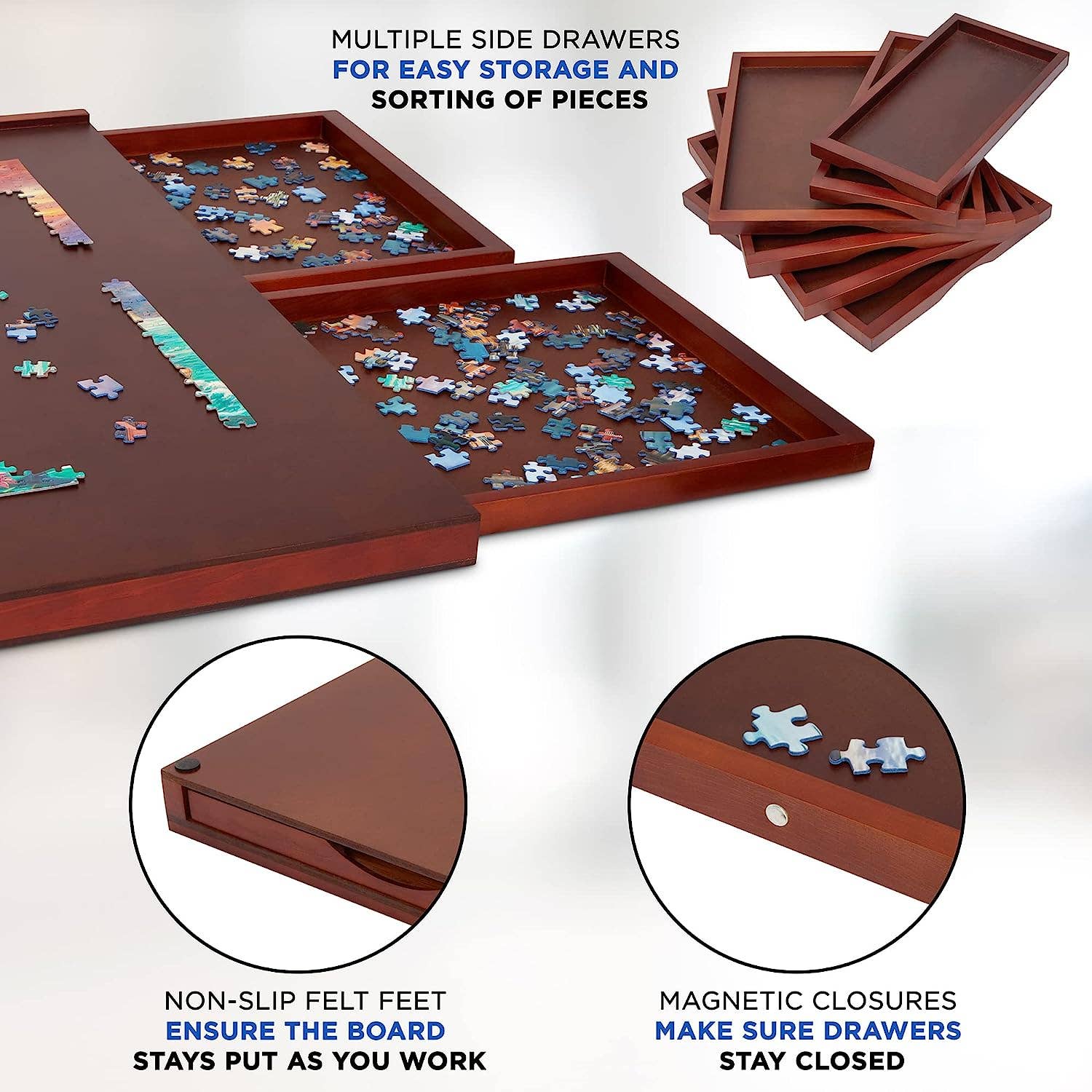 Jumbl – Großhandel Puzzle - Erwachsene – 1500-teiliges Puzzletafel aus Holz, 27 Zoll x 35 Zoll mit Deckel4