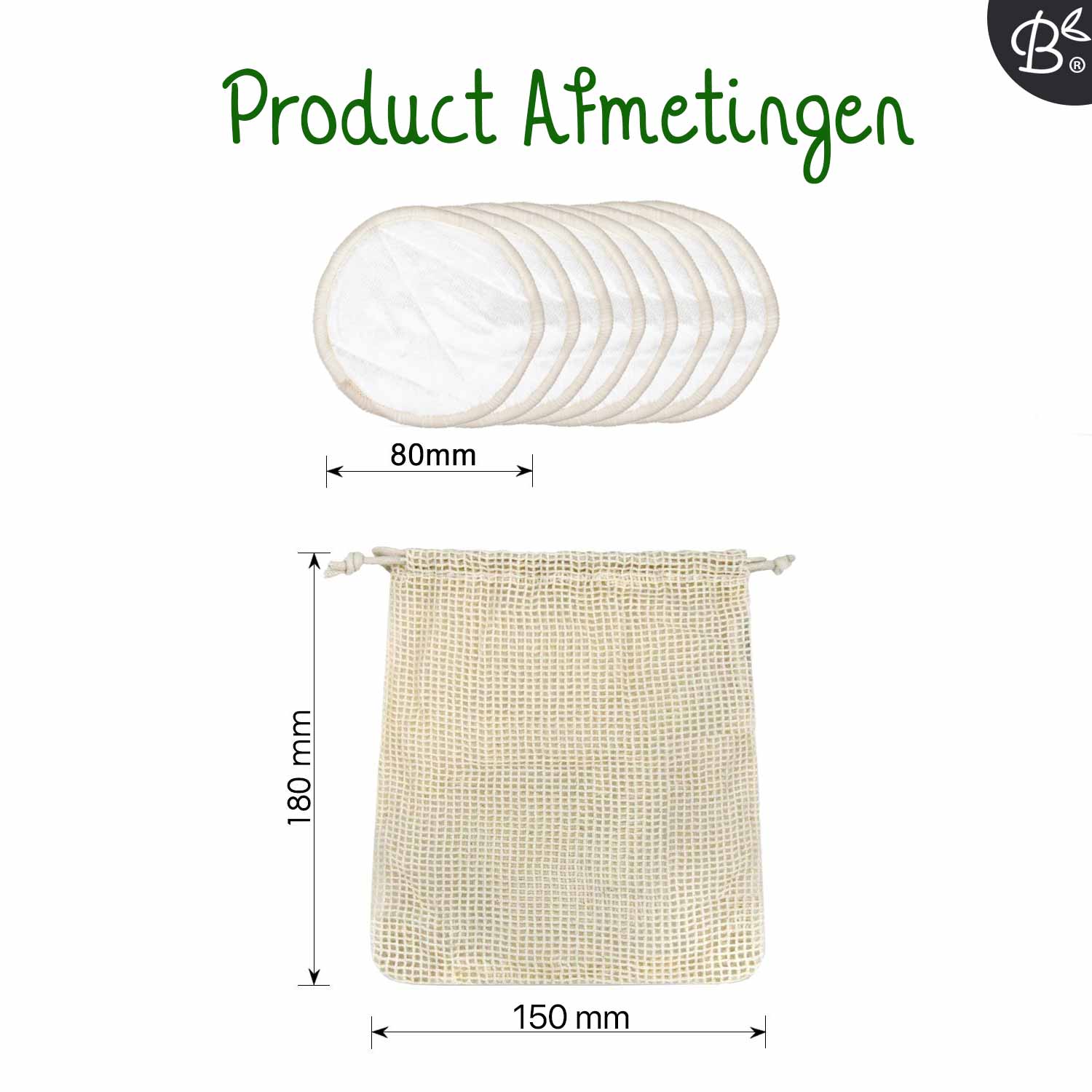 Bamboozy x Cosmeau – Großhandel Wattepad – 6 wiederverwendbare Baumwollpads6