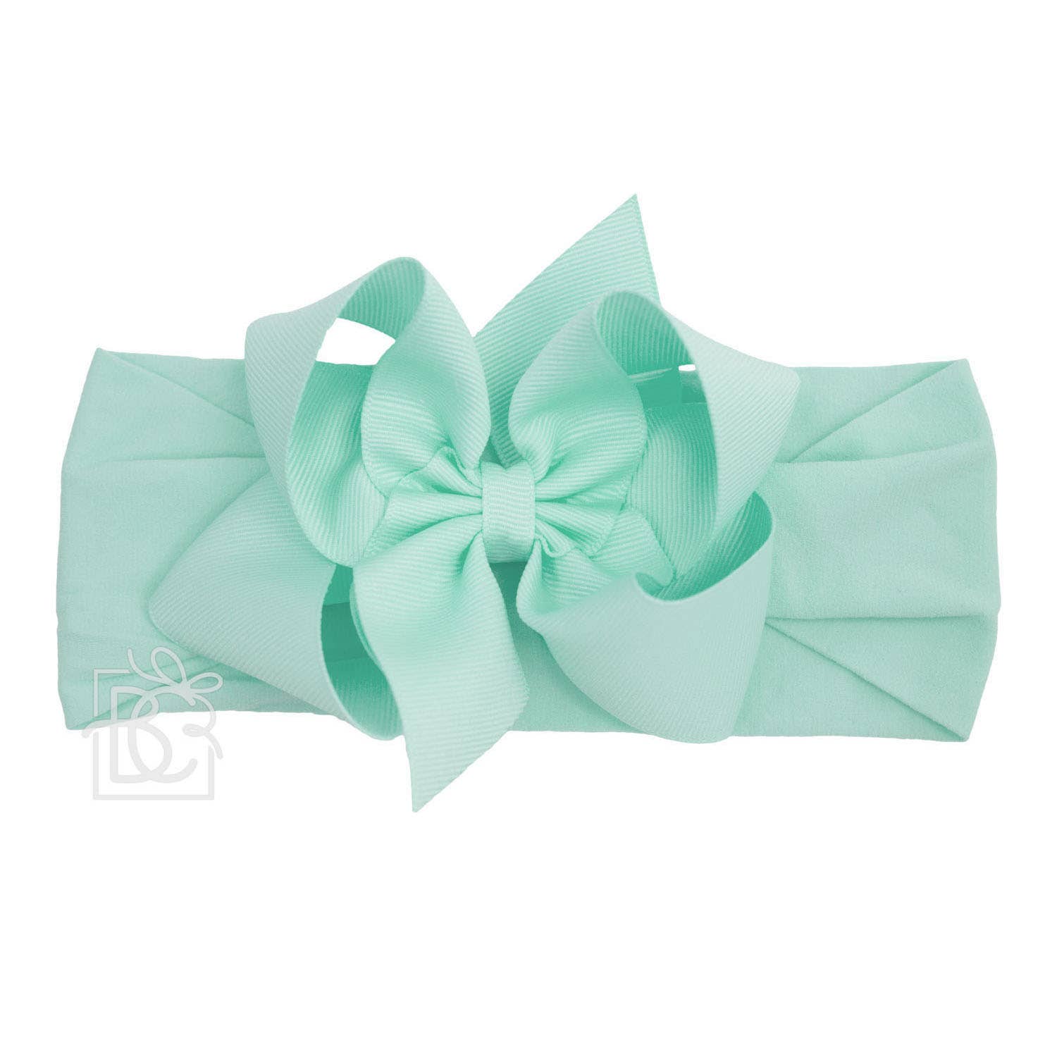 Beyond Creations, LLC - Wholesale Fashion Headband - Kids - WIDE PANTYHOSE HEADBAND W/CLASSIC GROSGRAIN BOW21