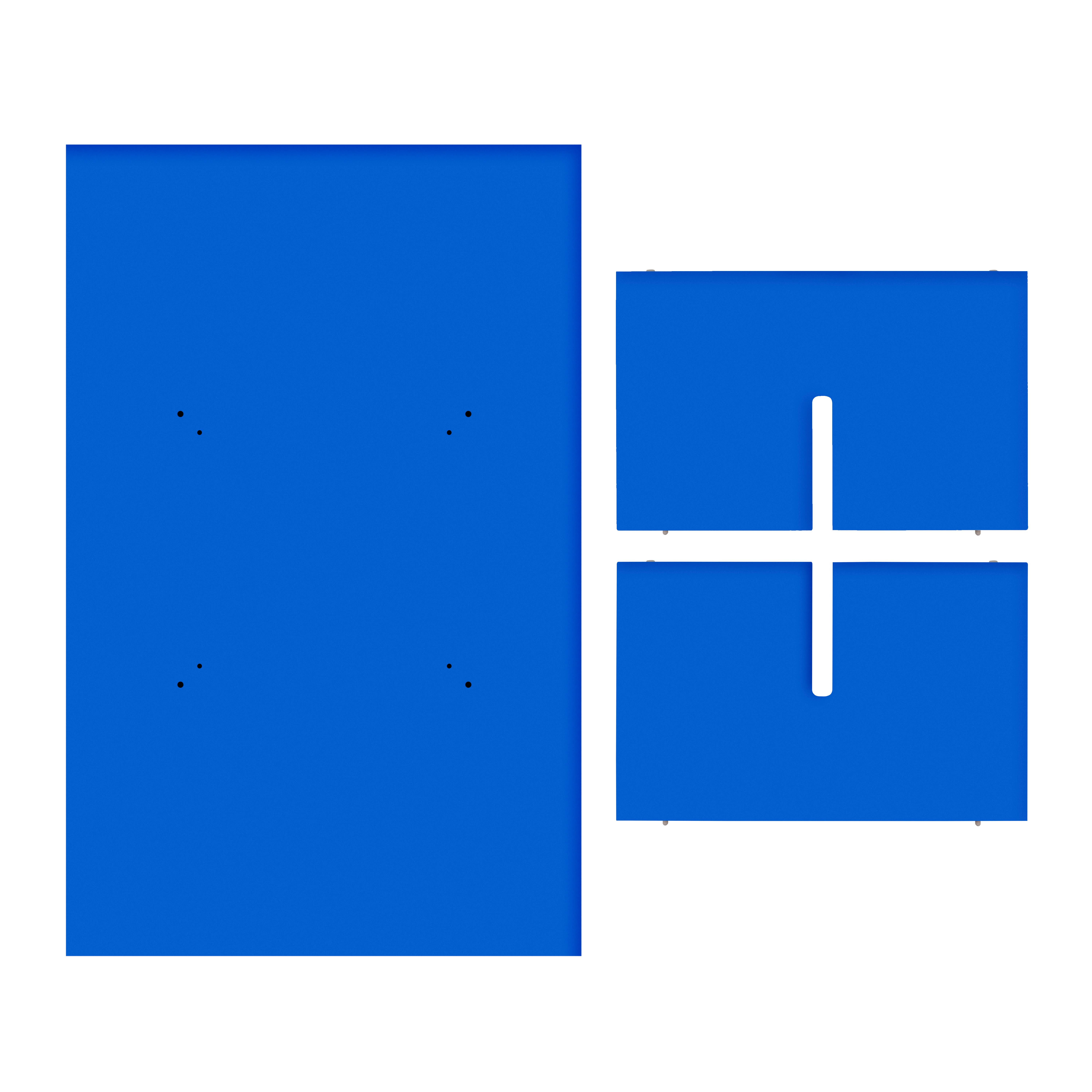 Really Nice Things - Vente Tables basses - Table basse plateau 3cm bleu prusse 100x60cm3