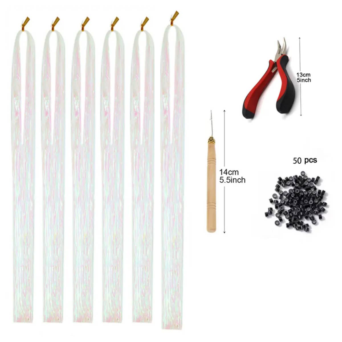 AK Brand - Vente Extensions de cheveux - Kit de Tinsels Étincelants pour Extensions de Cheveux6