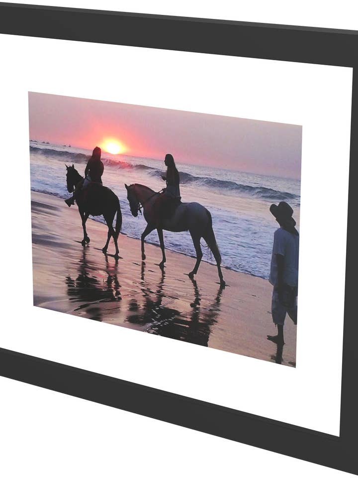 Sunset by Horseback Mancora, Peru Framed Print for wholesale by Tony Westbrook Studios