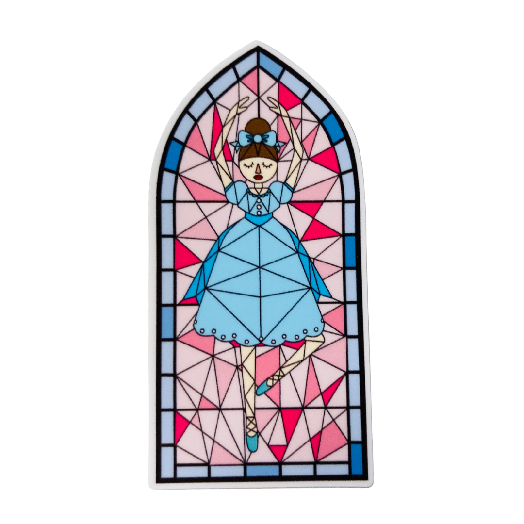 Denali & Co. - Wholesale Sticker - Nutcracker, Clara, Rat, Stained Glass Christmas Sticker1