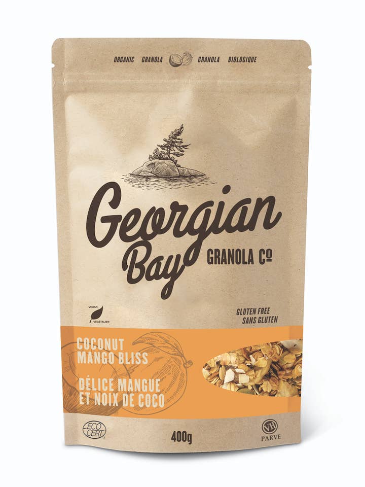 Coconut Mango Bliss Granola for wholesale by Georgian Bay Granola Company