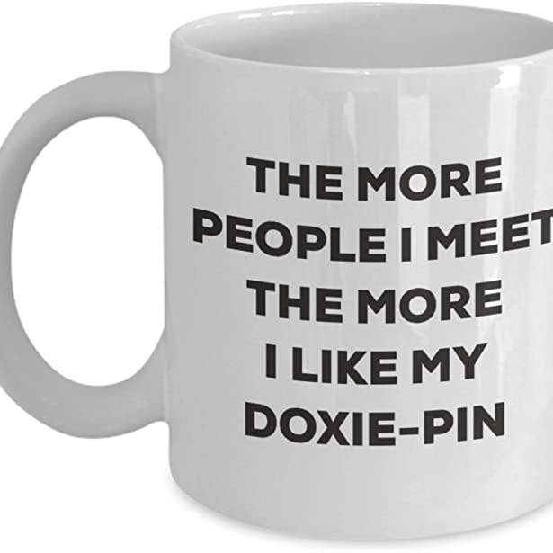 CustomHappy - Wholesale Coffee Mug - The more people I meet the more I like my Doxie-pin Mug